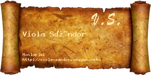 Viola Sándor névjegykártya